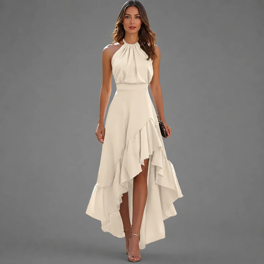 Rosalind™ | Asymmetric Halter Maxi Dress
