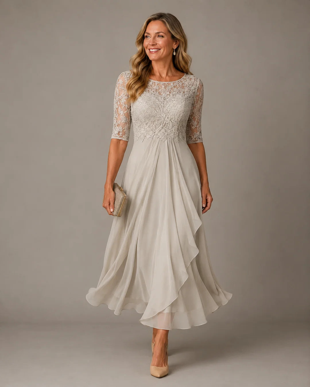 Marguerite™ | The Flattering Lace Midi Dress