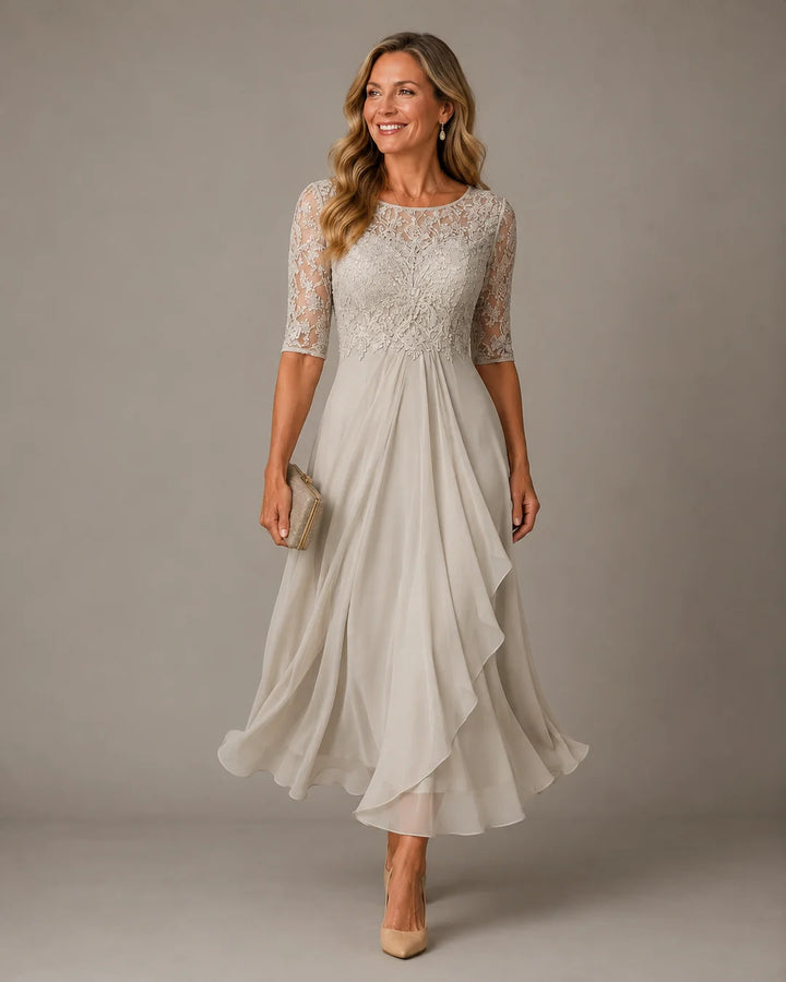 Marguerite™ | The Flattering Lace Midi Dress