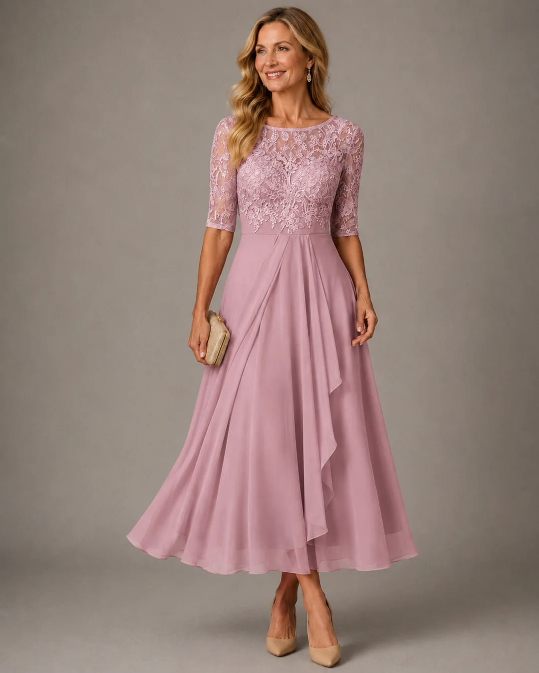 Marguerite™ | The Flattering Lace Midi Dress