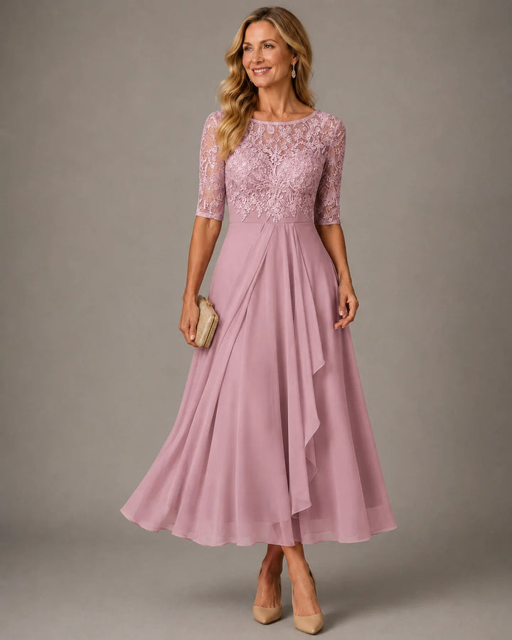 Marguerite™ | The Flattering Lace Midi Dress