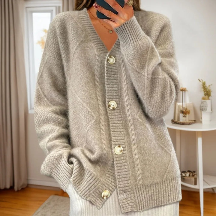 Hensley™ | V-Neck Button Knit Cardigan