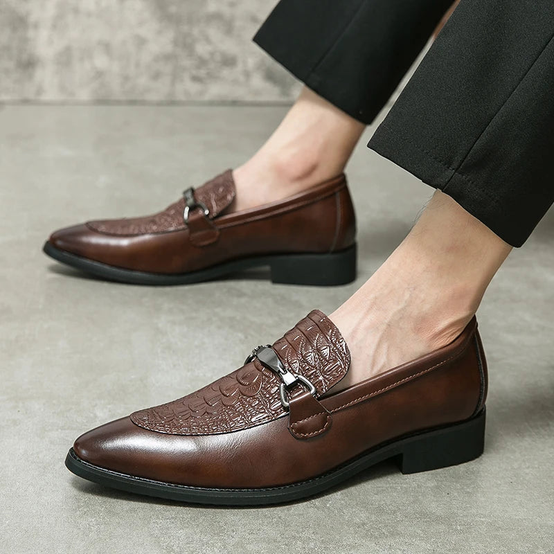 Rocco™ | Crocodile Pattern Driving Loafer