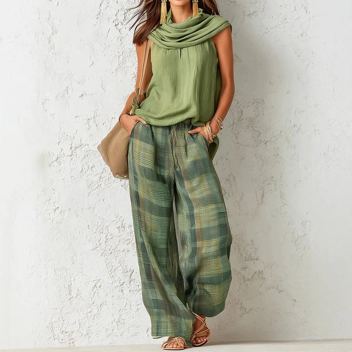 Camille™ | Linen-Blend Vest &amp;amp; Wide-Leg Pants Set