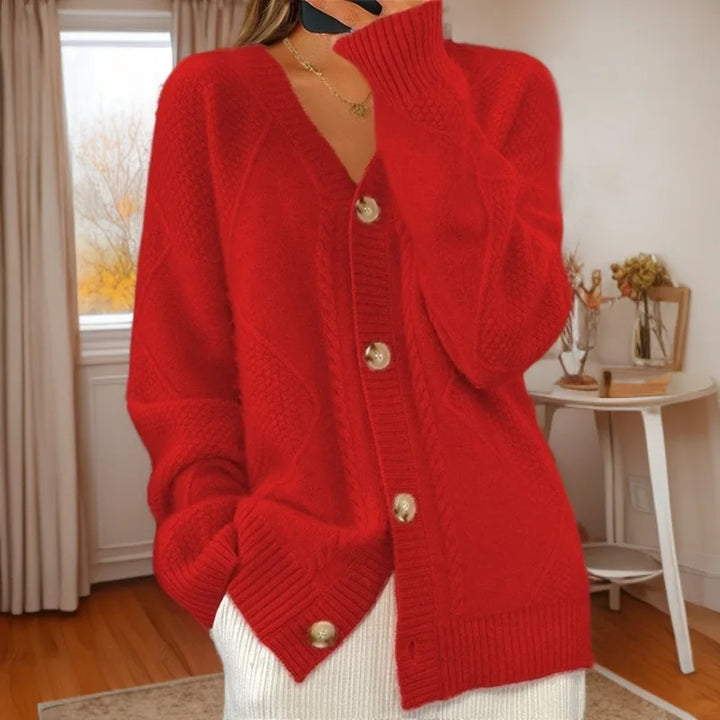 Hensley™ | V-Neck Button Knit Cardigan