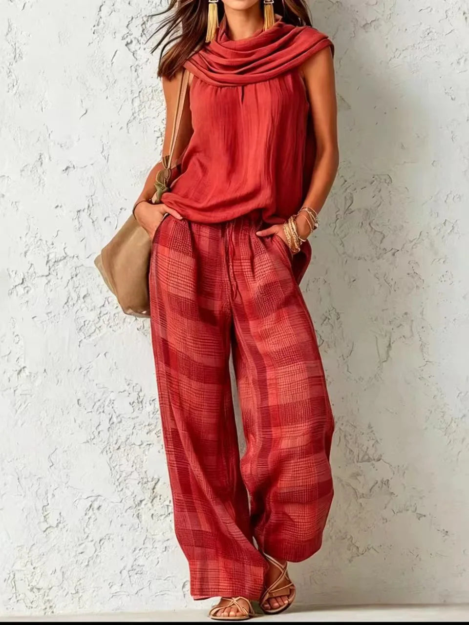 Camille™ | Linen-Blend Vest &amp;amp; Wide-Leg Pants Set