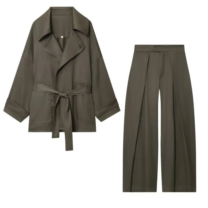 Simone™ | Flowing Belted Two-Piece Set