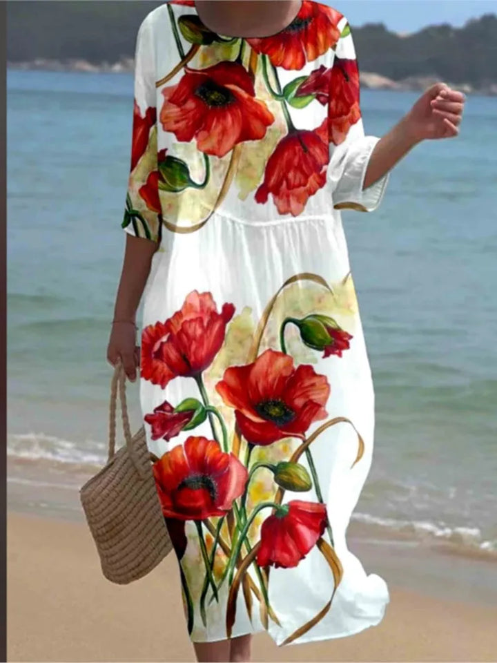 Renée™ | Printed Relaxed Midi Dress