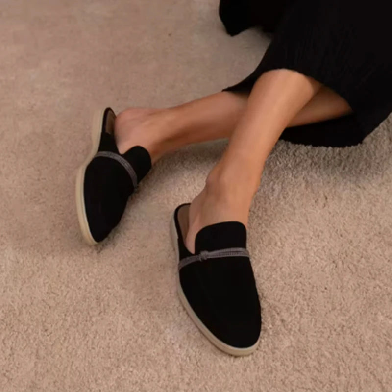 Isadora™ | Tassel Suede Slip-On Mule