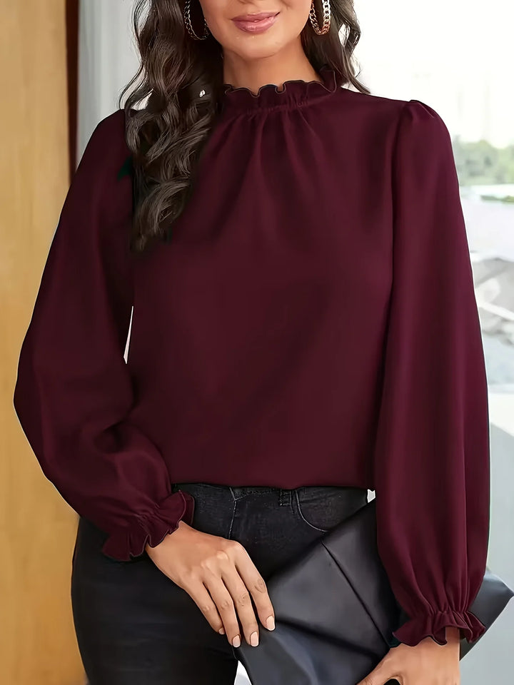 Delphine™ | Elegant Loose Long-Sleeve Blouse