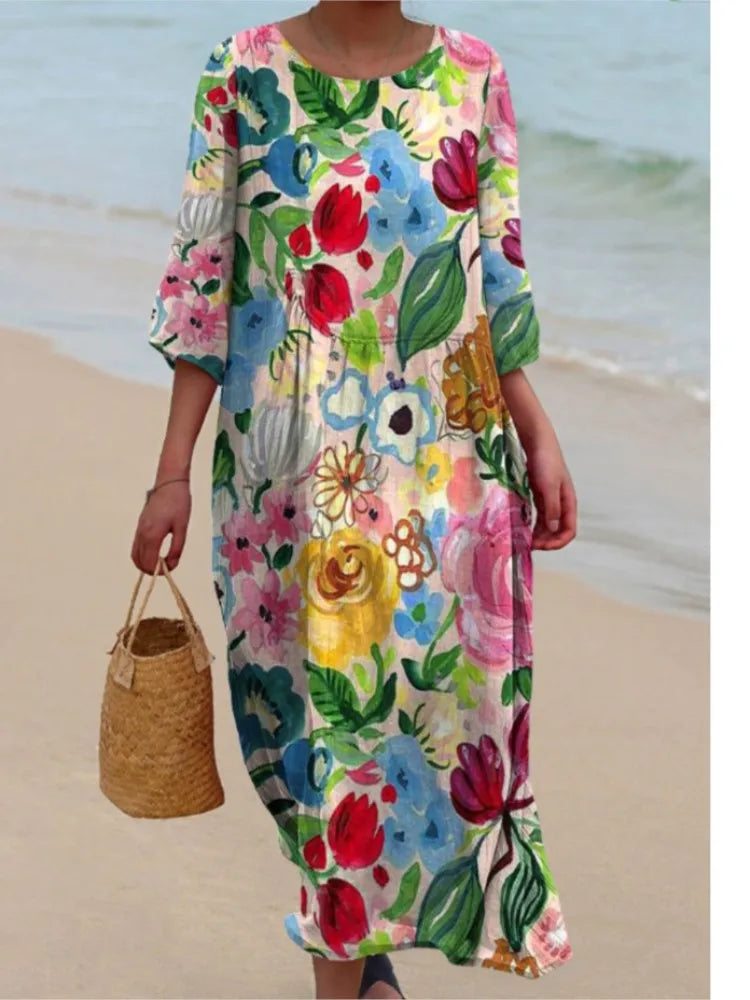 Renée™ | Printed Relaxed Midi Dress
