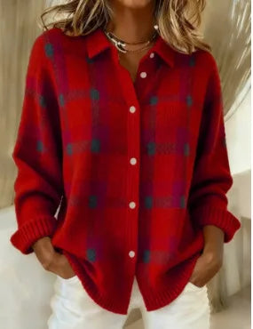 Salomé™ | Plaid Knit Cardigan