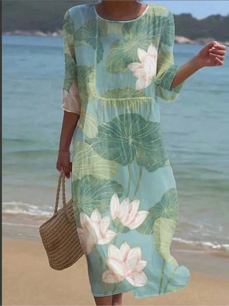 Renée™ | Printed Relaxed Midi Dress