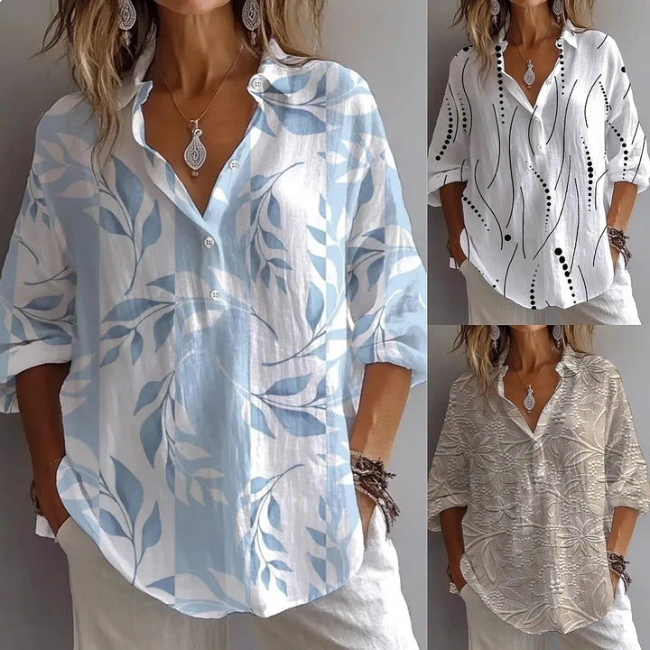 Rosalie™ | Artistic Everyday Comfort Button Blouse