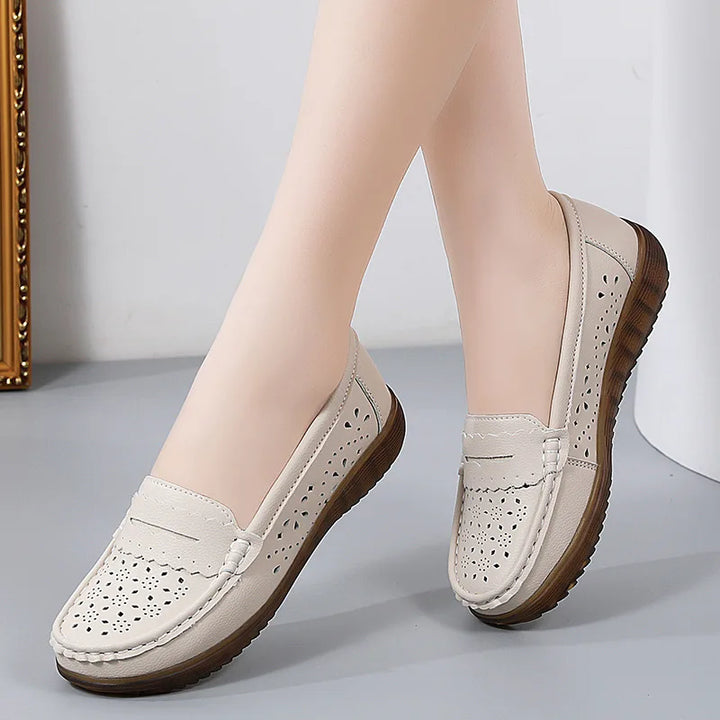 Elara™ | Soft Leather Casual Flat Loafer