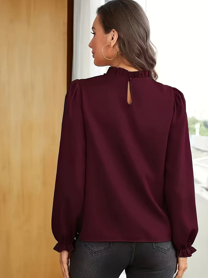 Delphine™ | Elegant Loose Long-Sleeve Blouse