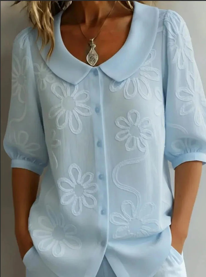 Ines™ | Puff-Sleeve Button-Down Blouse