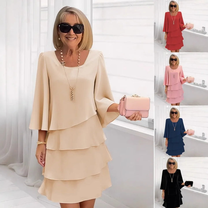 Catherine™ | Elegant Comfort Ruffle Dress