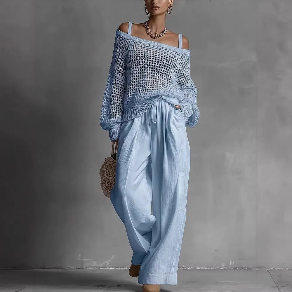 Véronique™ | Off-Shoulder Knit Two-Piece Set