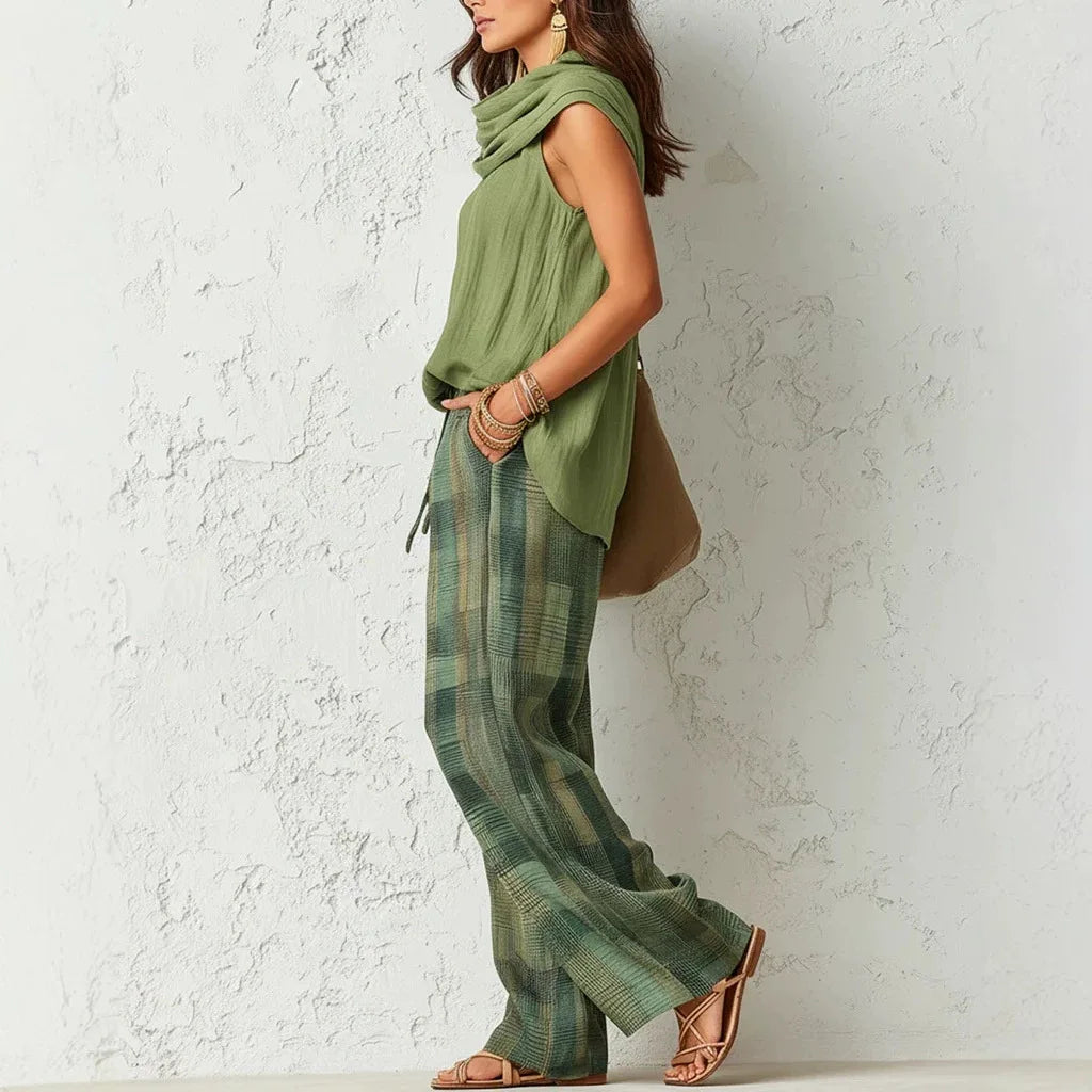 Camille™ | Linen-Blend Vest &amp;amp; Wide-Leg Pants Set
