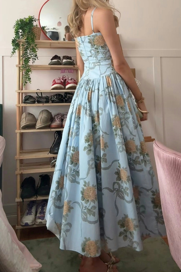 Léonie™ | Boho Spaghetti Strap Midi Sundress