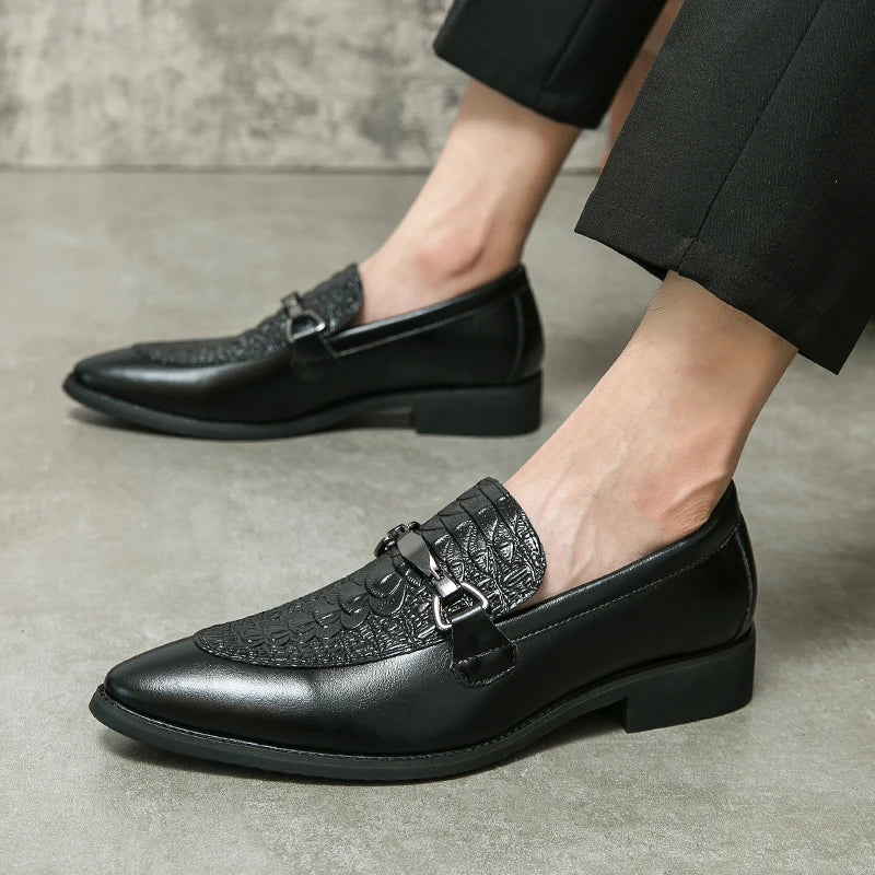 Rocco™ | Crocodile Pattern Driving Loafer
