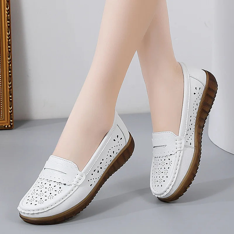 Elara™ | Soft Leather Casual Flat Loafer