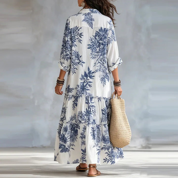 Noémie™ | Bohemian Button-Down Floral Maxi Dress