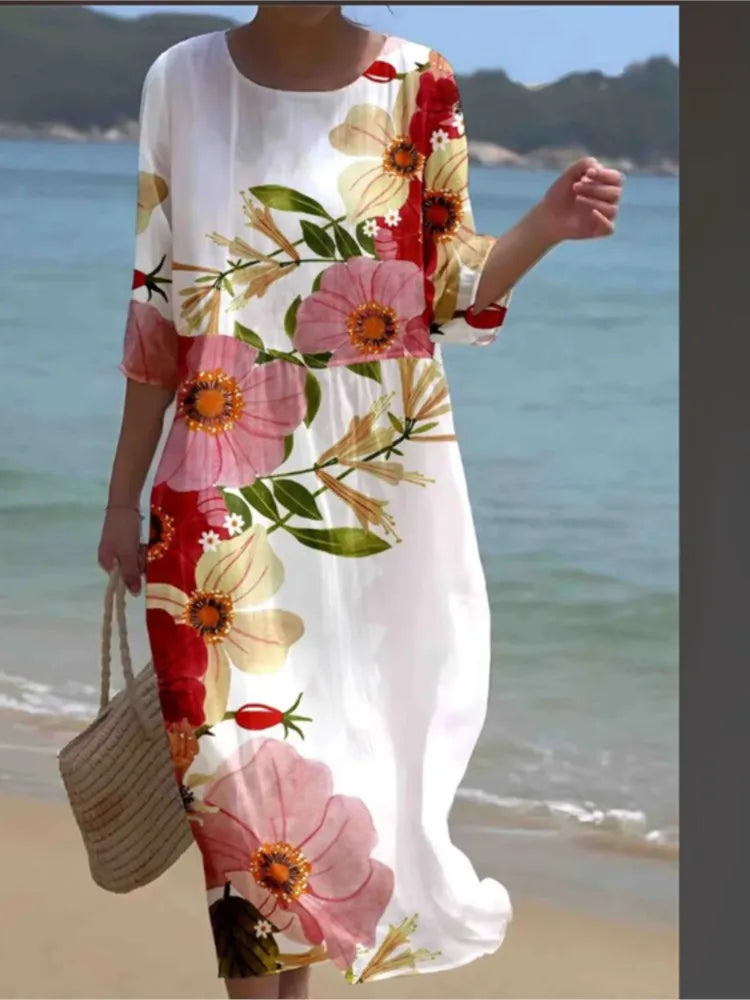 Renée™ | Printed Relaxed Midi Dress