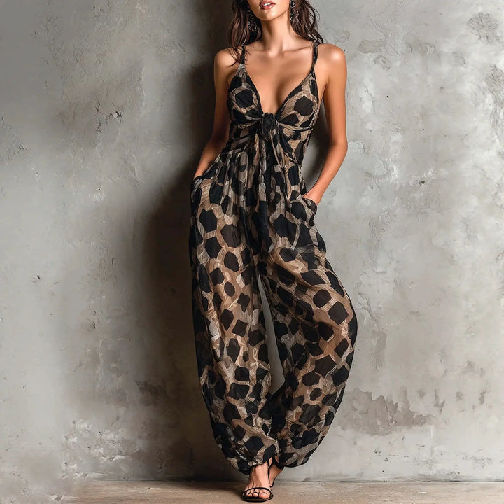 Bérénice™ | Twist-Front Wide-Leg Jumpsuit