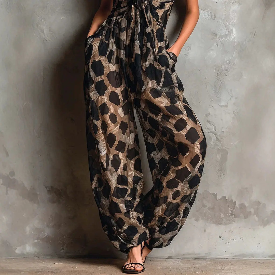 Bérénice™ | Twist-Front Wide-Leg Jumpsuit