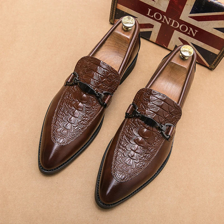 Rocco™ | Crocodile Pattern Driving Loafer