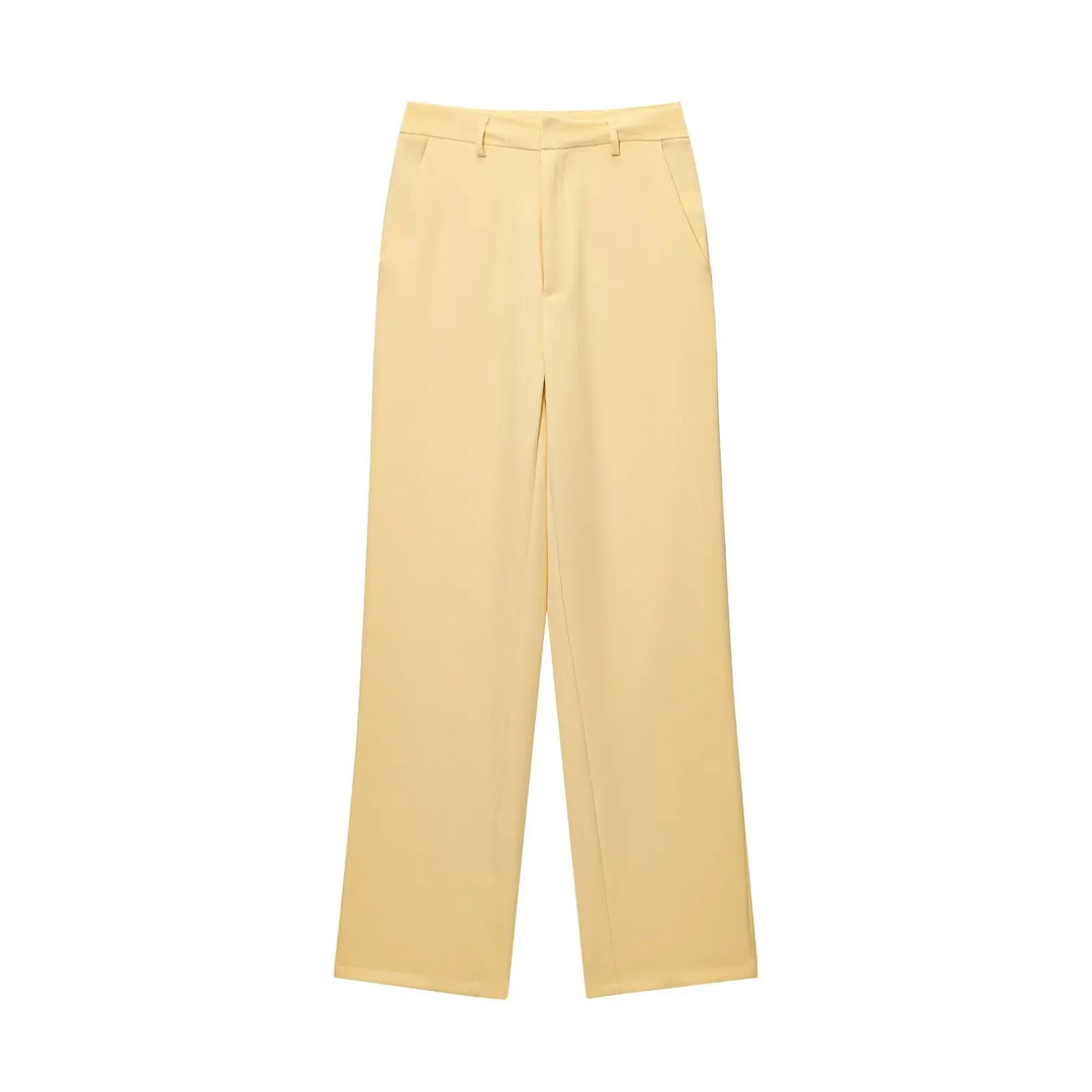 Genevieve™ | Sleek Zipper Wide-Leg Set