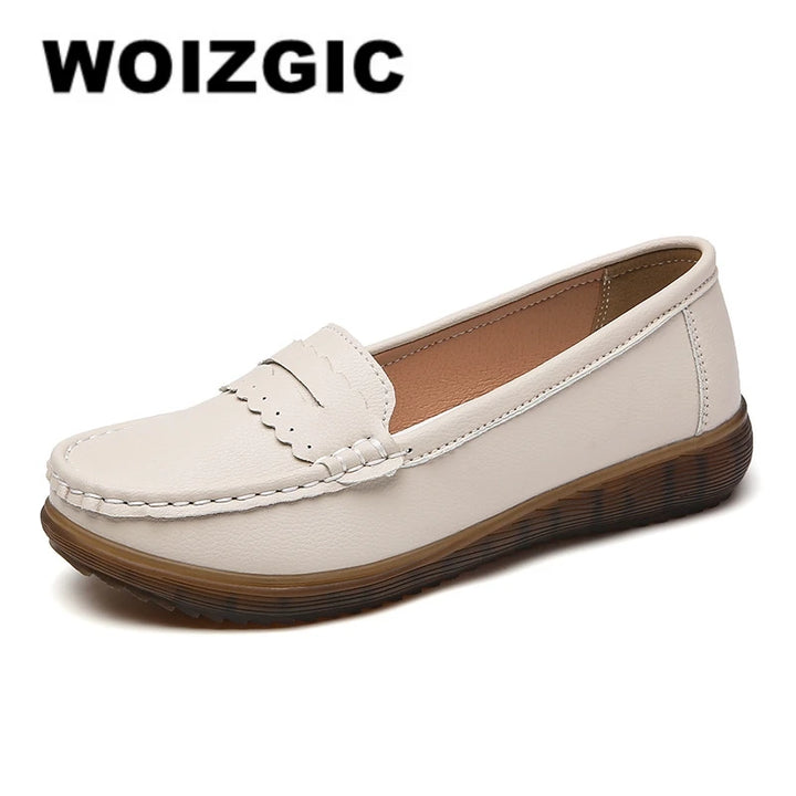 Elara™ | Soft Leather Casual Flat Loafer