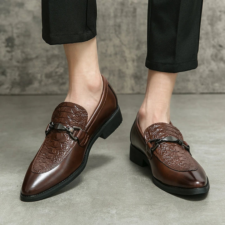 Rocco™ | Crocodile Pattern Driving Loafer