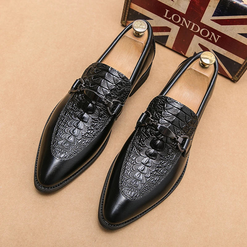 Rocco™ | Crocodile Pattern Driving Loafer