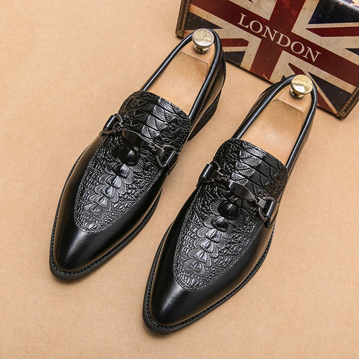 Rocco™ | Crocodile Pattern Driving Loafer