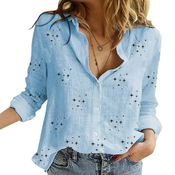 Beatrice™ | Casual Cotton Linen Lapel Blouse
