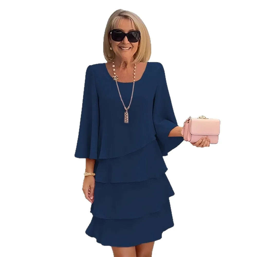 Catherine™ | Elegant Comfort Ruffle Dress