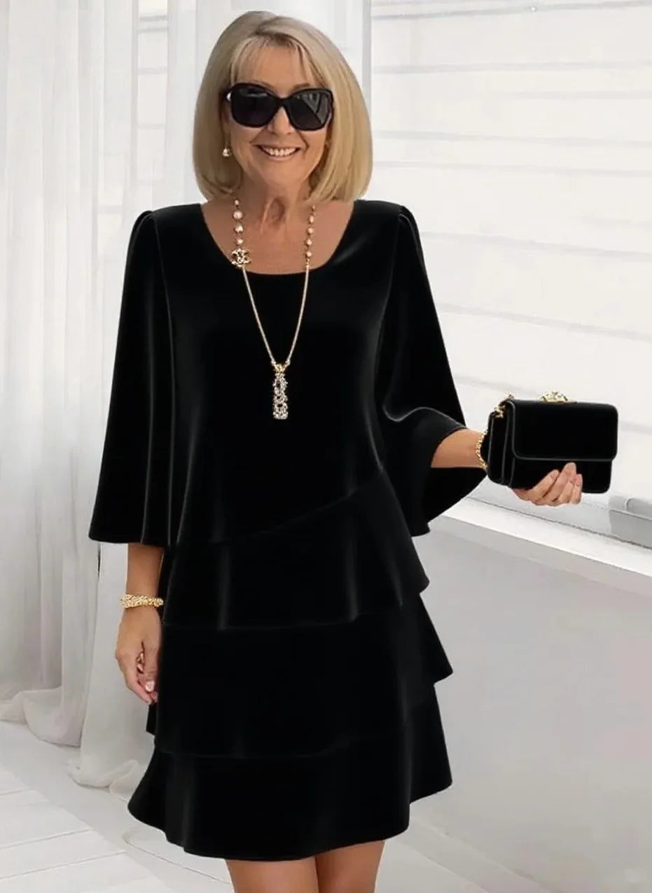 Catherine™ | Elegant Comfort Ruffle Dress