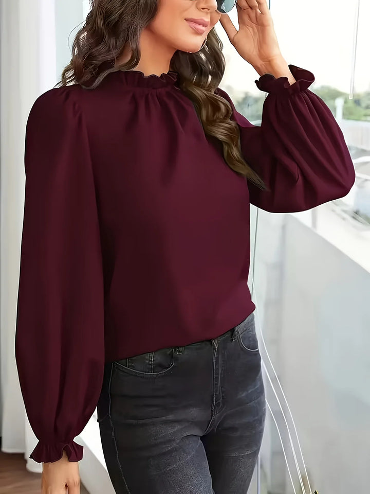 Delphine™ | Elegant Loose Long-Sleeve Blouse
