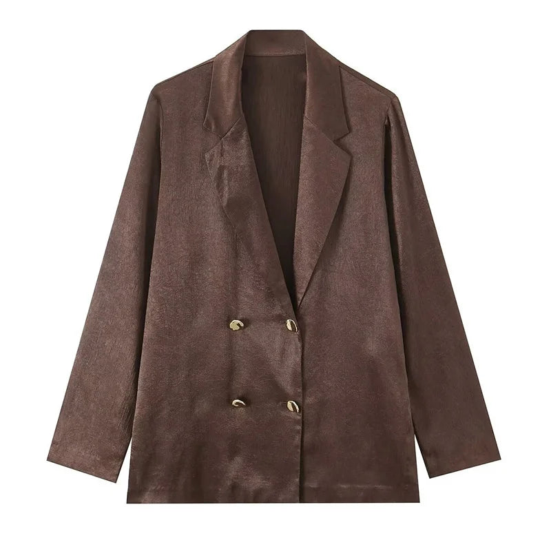 Aurore™ | Draped Pleated Blazer Trouser Set