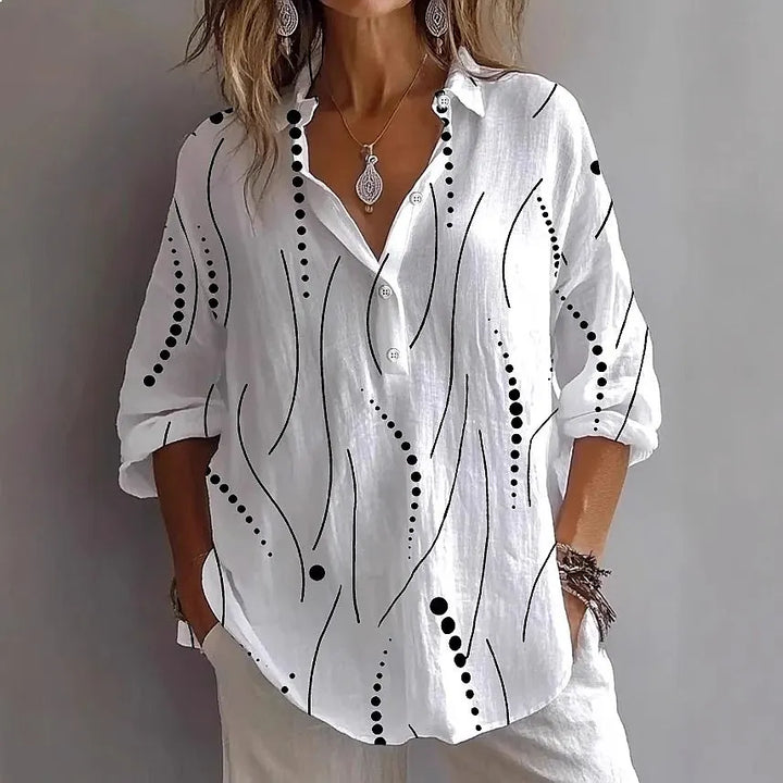Rosalie™ | Artistic Everyday Comfort Button Blouse
