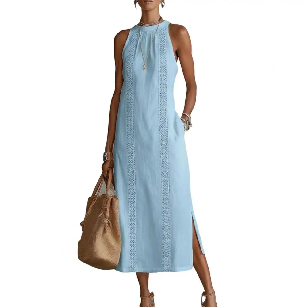 Celeste™ | Boho Lace Split Sundress