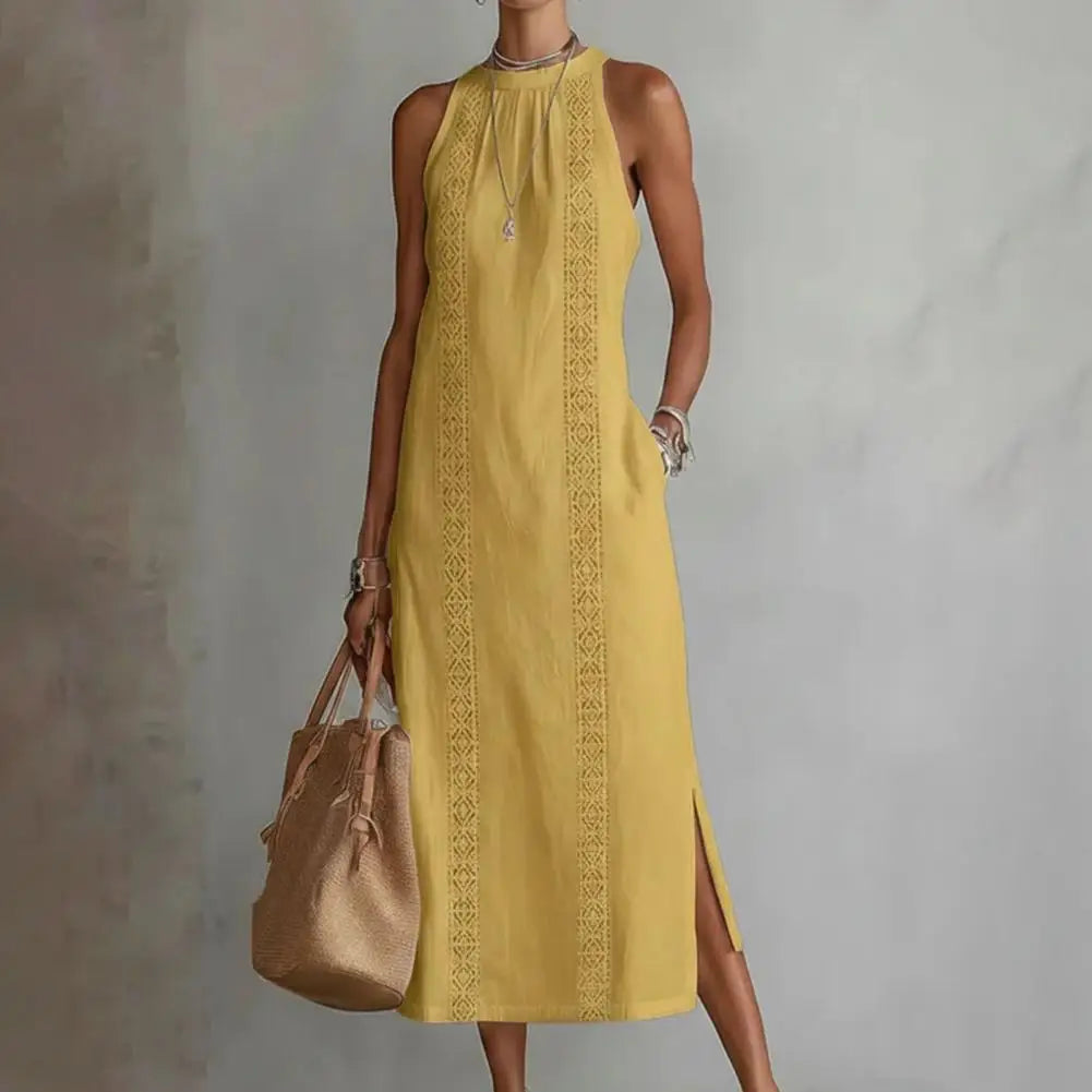 Celeste™ | Boho Lace Split Sundress