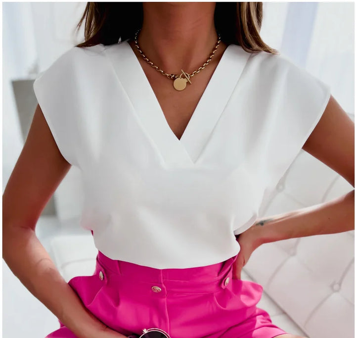 Elodie™ | Simple V-Neck Summer Top
