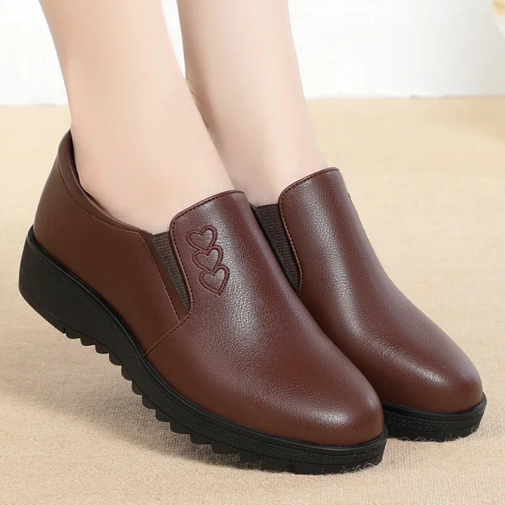 Selene™ | Embroidered Soft Leather Flat