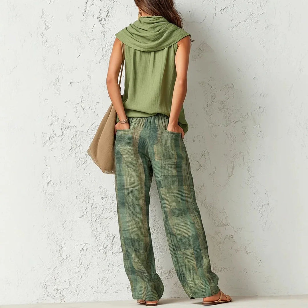 Camille™ | Linen-Blend Vest &amp;amp; Wide-Leg Pants Set