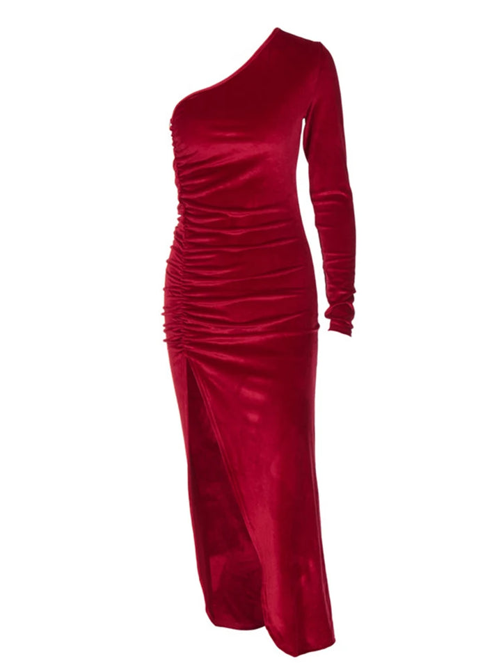 Violette™ | Velvet Bodycon Split Midi Dress