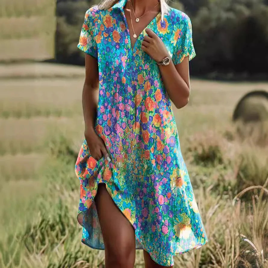 Amélie™ | Bohemian Floral Mini Dress